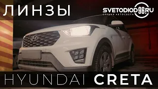 Би-светодиодные линзы на Hyundai Creta