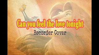 Can You Feel The Love Tonight- Elton John ( Recorder Tutorial )