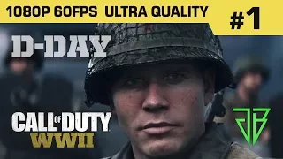 Call of Duty WW2 Gameplay Walkthrough Part 1 - No Commentary PC (1080p 60fps Ultra Settings)