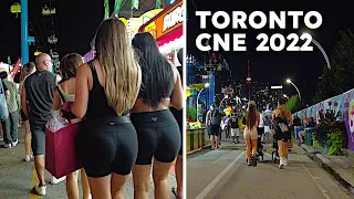 Nighttime At The CNE | Toronto Walk | August 23, 2022