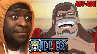 GARP COMES FOR A VISIT!!!!! | One Piece Episodes 497-498 REACTION!!!!