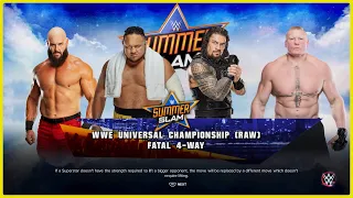 SummerSlam '17 - Braun Strowman Vs Samoa Joe Vs Roman Reigns Vs Brock Lesnar (c) - WWE 2K23 Sim  PS5