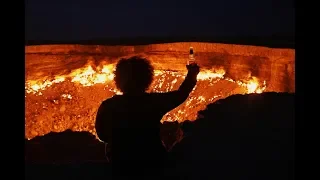 Travel To Darvaza Gas Crater / The Gates To Hell in Turkmenistan 2019. DJI OSMO pocket