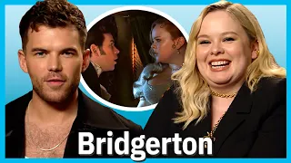 BRIDGERTON's Nicola Coughlan & Luke Newton talk carriage scene confession & first kiss | TV Insider