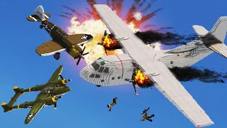 Realistic Kamikaze Plane Crashes with Ragdolls | Teardown