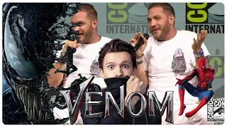 VENOM: Tom Hardy Makes Fun of Tom Holland | Spider-Man vs Venom | Comic Con Panel (SDCC 2018)