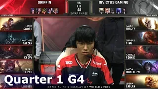 IG vs GRF - Game 4 | Quarter Finals S9 LoL Worlds 2019 | Invictus Gaming vs Griffin G4