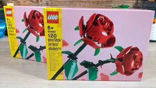LEGO Roses 40460 (two sets, 4x flowers) 🎧 Pure Build