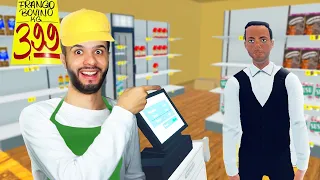 MEU MERCADO CRESCEU E AGORA CONTRATEI UM FUNCIONÁRIO! Supermarket Simulator