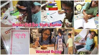 Starlett Holiday Full Day Routine🤩NO TO DO LIST😩Hindi/Marathi Projects📝Notes/Tutions/Class Test Prep