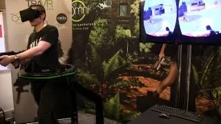 CES 2014: Virtuix Omni Virtual Reality Gameplay