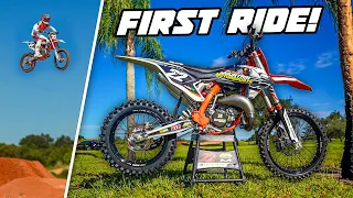 Tate Reed’s New Supercross Bike!! First Ride And Hit All The Jumps!