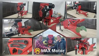 Мотор болотоход MAX Motor loncin 35 л.с, распаковка, настройка троса газа, установка на лодку.