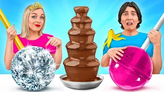 Chica Rica vs Chico Arruinado | Desafío De Fondue De Chocolate por Multi Do Fun Challenge
