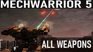 Mechwarrior 5: Mercenaries - All Weapons