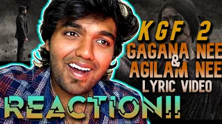 Gagana Nee & Agilam Nee Lyrical(Kannada & Tamil) | REACTION | KGF 2 |Yash|Prashanth Neel|Ravi Basrur