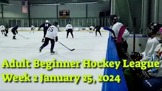 Adult Beginner Hockey League Week 2 January 25, 2024