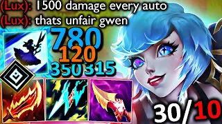 ON-HIT GWEN IS BROKEN (1500 DAMAGE EVERY AUTO)