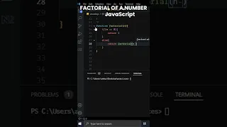 factorial of a number | javascript