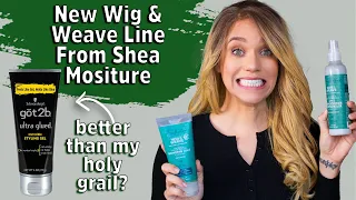 NEW SHEA MOISTURE WIG & WEAVE LINE | Funny Wig Install, Product Review & Comparison to Got2B Glued