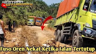 Semua Sepakat Truk Fuso Duluan Ketika Hino Menutup Jalan