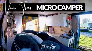 SOLO FEMALE TRAVELER VAN TOUR UK || Micro Camper Van Conversion