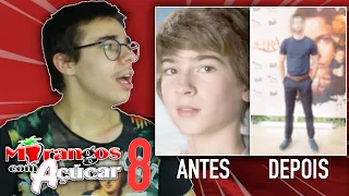 ANTES E DEPOIS DOS ATORES DOS MORANGOS COM AÇÚCAR 8!!!