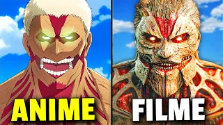 AS PIORES MUDANÇAS NO FILME DE ATTACK ON TITAN! // Anime vs Live Action