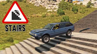 BeamNG Drive - Cars vs Stairs #9