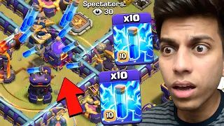 My 10 Lightning Spell Attack Gone Crazy in Tournament (Clash of Clans)