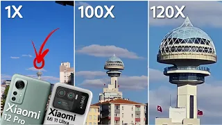 Xiaomi 12 Pro vs Xiaomi Mi 11 Ultra | 100X vs 120X Zoom Test