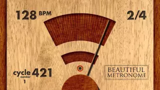 128 BPM 2/4 Wood Metronome HD