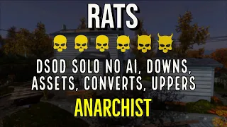 PAYDAY 2 - Rats DSOD Solo No Ai, Downs, Assets, Converts, Uppers - Anarchist Sniper