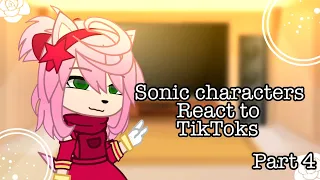 🦔💙Sonic characters react to TikToks||Part 4||⚠️MY AU⚠️||Desc.||