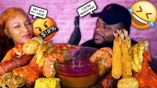 ACTING DISGUSTED AT WIFE PRANK *NO SEAFOOD BOIL MUKBANG* | QUEEN BEAST