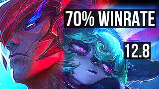 YONE vs VEX (MID) | 70% winrate, 2/0/4 | KR Grandmaster | 12.8