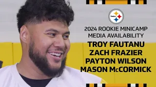 Troy Fautanu, Zach Frazier, Payton Wilson, Mason McCormick on rookie minicamp | Pittsburgh Steelers