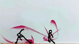 Stickman sword warrior fight Flipbook animation Stopmotion