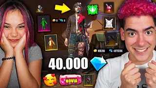 LE REGALO 40 MIL DIAMANTES A MI NOVIA Y LE COMPRO TODA LA TIENDA DE FREE FIRE | TheDonato y Barbie