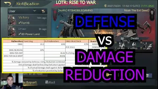 Is Defense better than Damage Reduction - LOTR: Rise to War