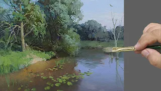 Земля под водой. Живопись маслом. Earth under water. Oil painting