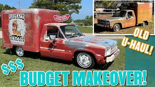 The Sausage Wagon! ABANDONED U-Haul MINI TRUCK gets budget friendly makeover.