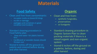 Food Safety Training for Farmer Support Organizations - Part 5 - Sanitation SOPs