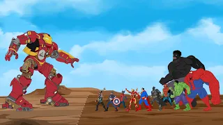 HULK, SPIDERMAN, SUPERMAN, BLACK PANTHER 2 vs NICK FURY controls HULKBUSTER | MARVEL MOVIE ANIMATION