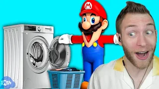 THEY HAD TO SAY IT! Reacting to "SMG4: Mario Does His Laundry”