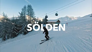Ski run to the bottom of Giggijoch at Sölden
