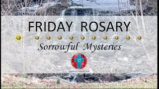 Friday Rosary • Sorrowful Mysteries of the Rosary 💜 Waterfall