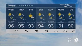 WPTV First Alert Weather forecast, morning of May 15, 2024