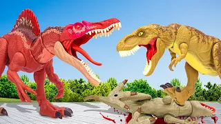 Velociraptor is in danger from indominus rex 🦖 Indominus Rex spiderman vs giant dinosaur