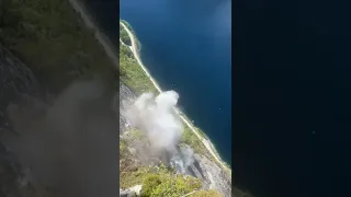 Huge rock fall accident